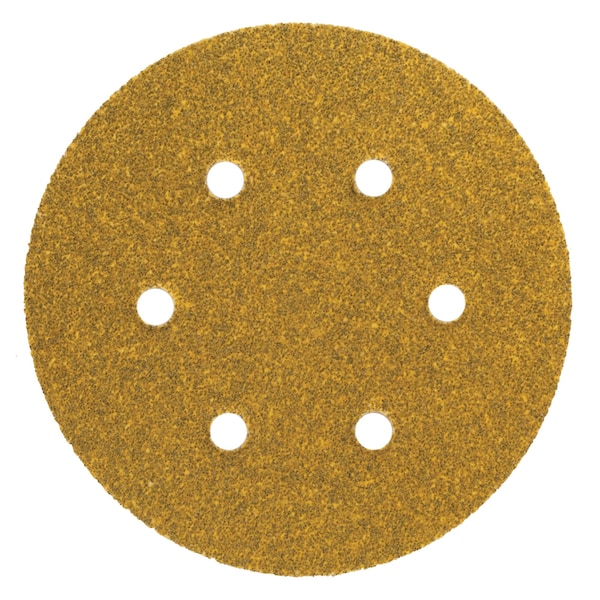 Norton Abrasives Gold Reserve No-Fil NorGrip Paper H&L Vacuum Disc A296 Aluminum Oxide P80 Grit, 50PK 66623334786 - main